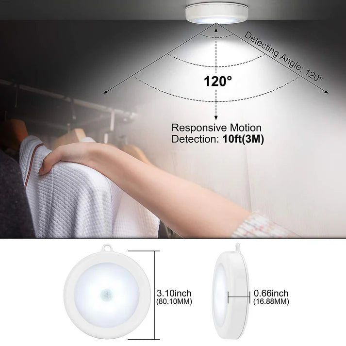 Round Shape 8 LED Motion Sensor Induction Led Light