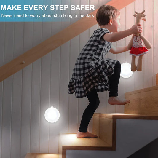 Round Shape 8 LED Motion Sensor Induction Led Light