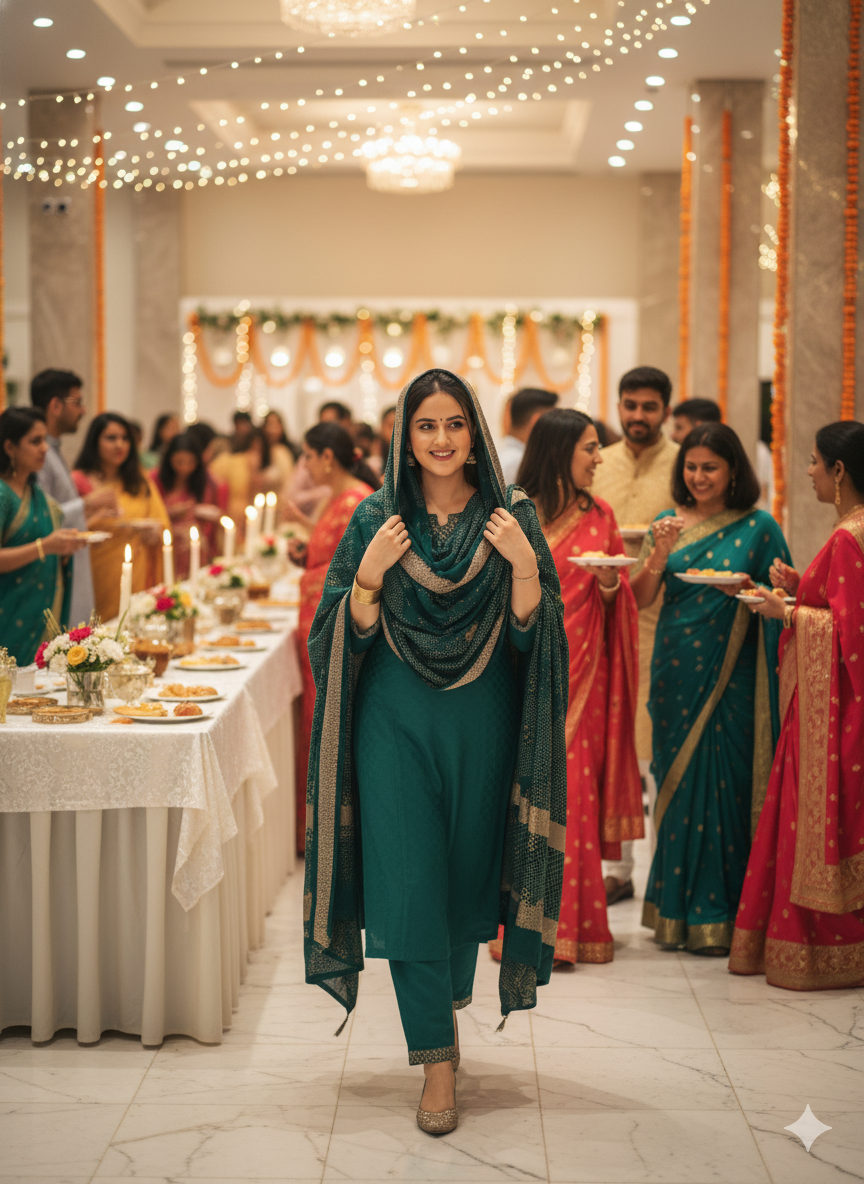 Green Kurta set - RX09