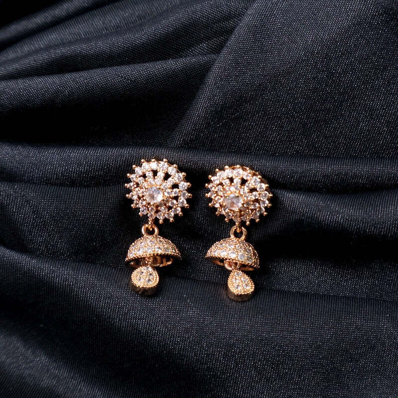 Elegant Umbrella Design CZ Stone Drop Earrings for Women – | RX Consultant (RX43)