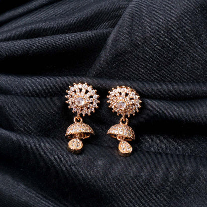 Elegant Umbrella Design CZ Stone Drop Earrings for Women – | RX Consultant (RX43)