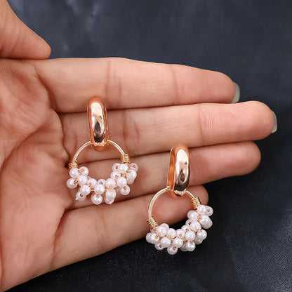 Pearl Beaded Hoop Earrings | RXConsultant (RX46)