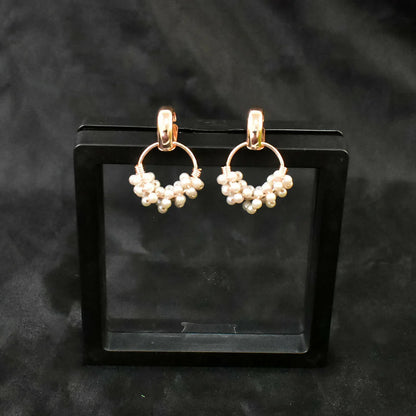 Pearl Beaded Hoop Earrings | RXConsultant (RX46)